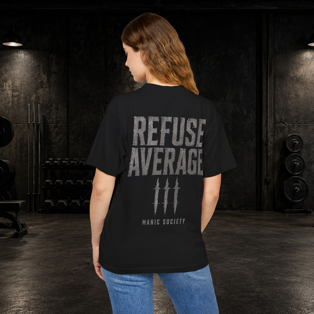 REFUSE AVERAGE — Oversized Heavyweight Tee