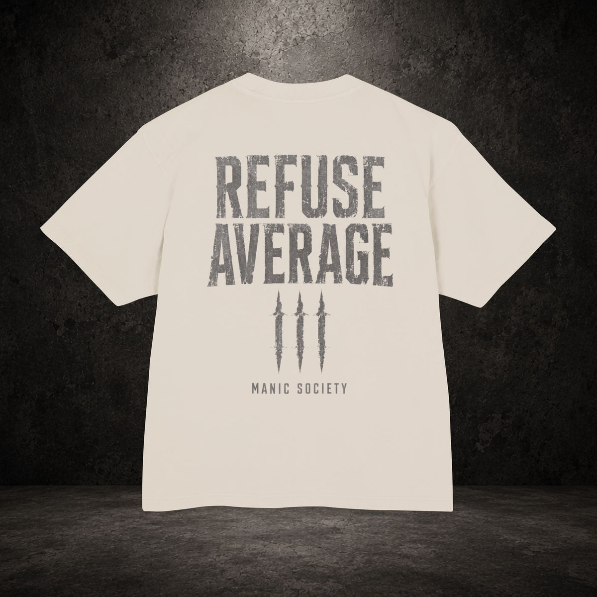 REFUSE AVERAGE — Oversized Heavyweight Tee