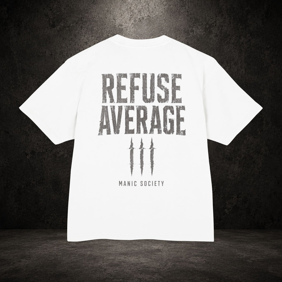 REFUSE AVERAGE — Oversized Heavyweight Tee